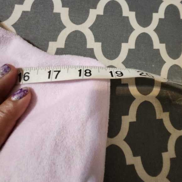 Fabletics terry  lined  high neck crop top baby pink racer back xl - Picture 12 of 12